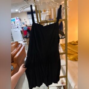 Spaghetti strap black romper